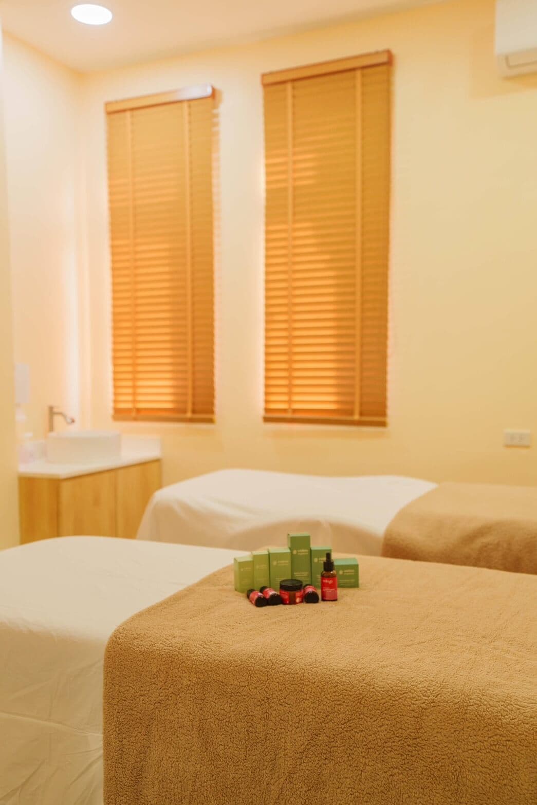 Guest enjoying a bespoke facial massage treatment