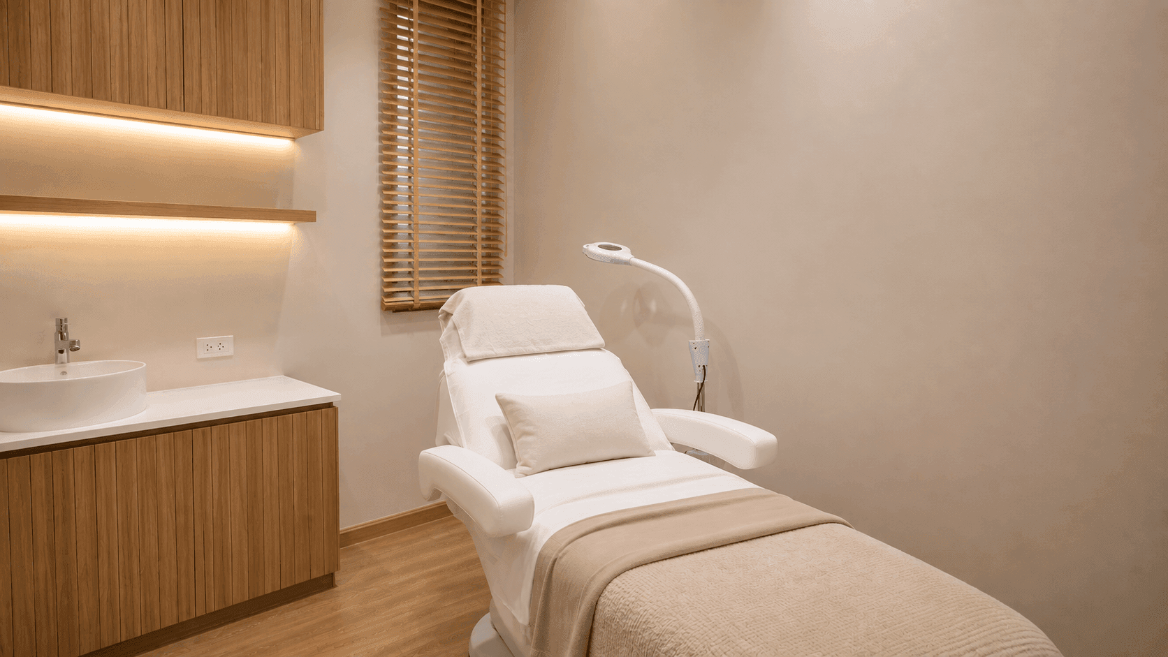 Private consultation room with treatment chair