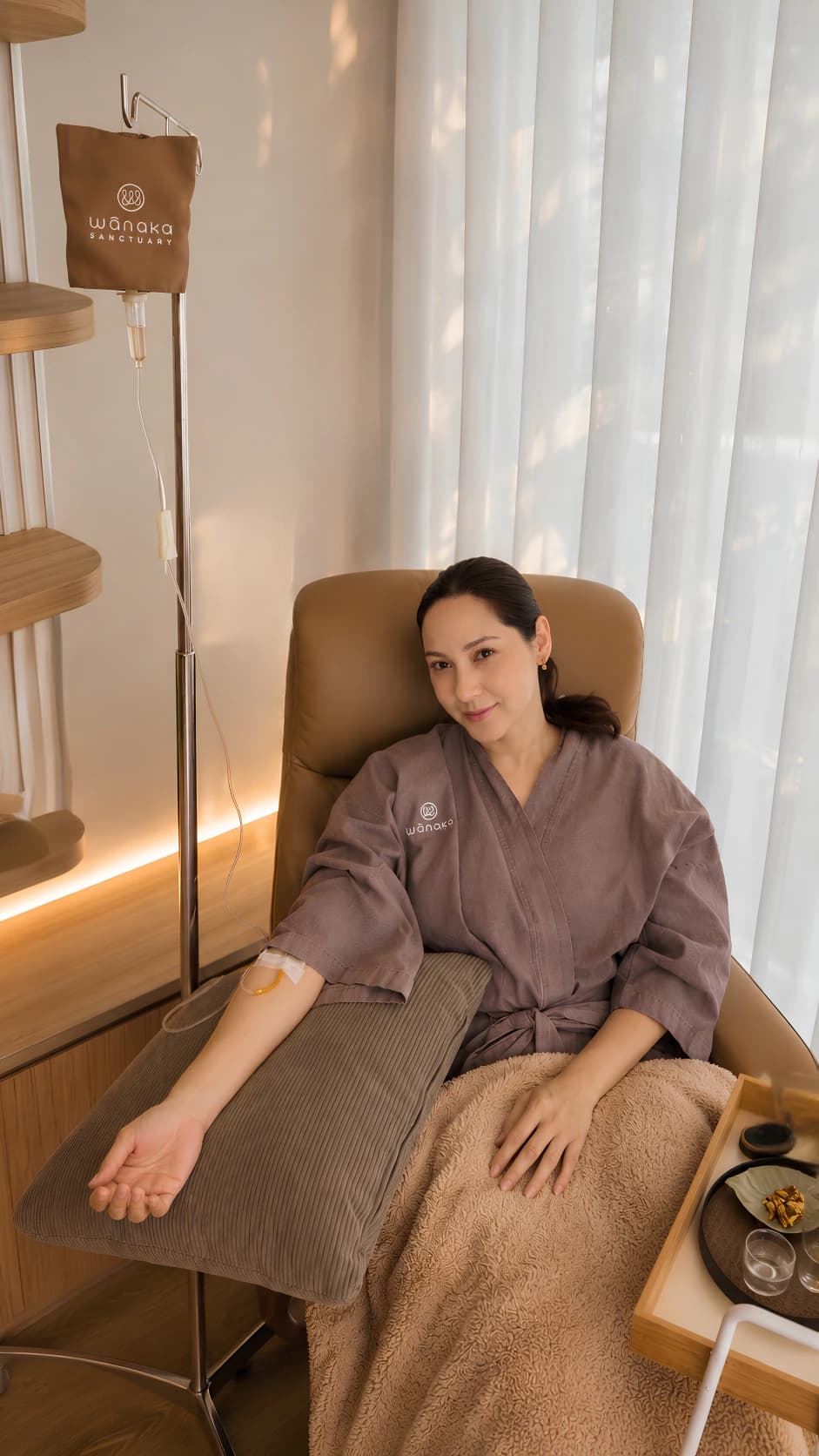 IV drip therapy chair at WANAKA Sanctuary